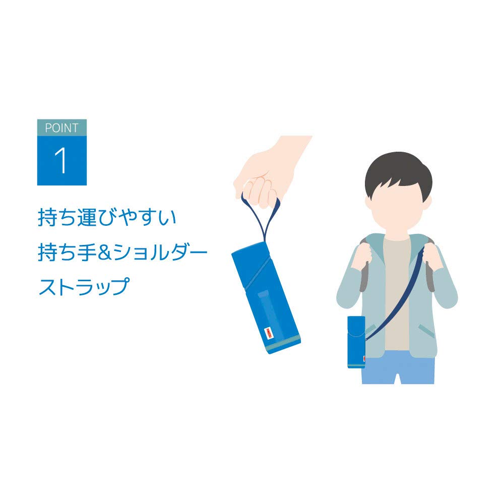 Thermos Blue Bottle Pouch with Strap 350-400ml Capacity - APG-350 Bl