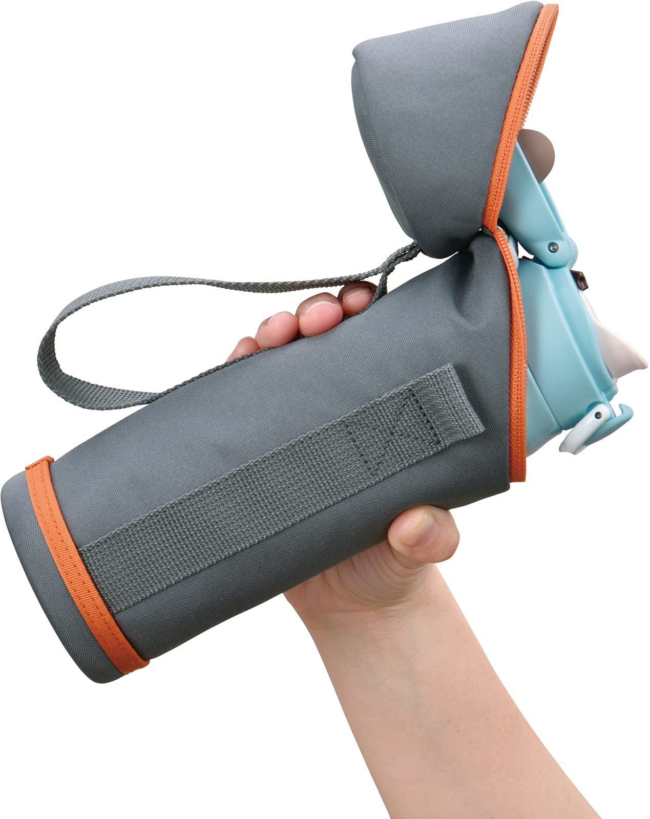Thermos APG-501 GY-OR Bottle Pouch with Strap Gray Orange Fit for 450-600ml