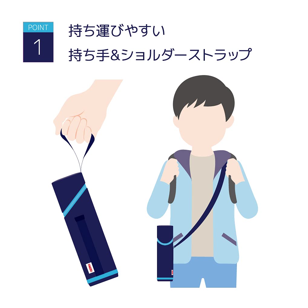 Thermos APG-501 NVY Navy Bottle Pouch with Strap for 450-600ml