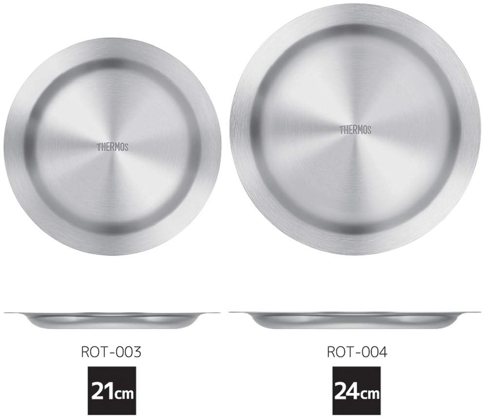 Thermos Outdoor Series 24cm Stainless Steel Plate Model Rot-004 S