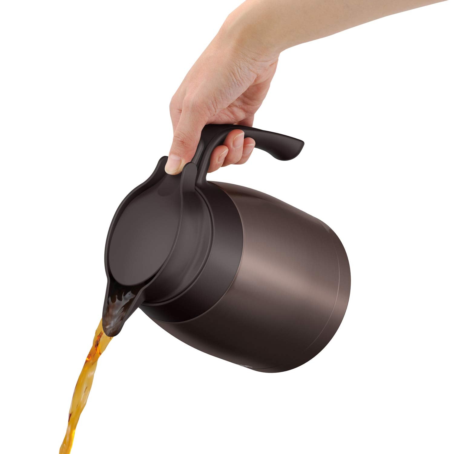 Thermos Dark Brown 1L Stainless Steel Pot Model Ttb-1000 Dbw