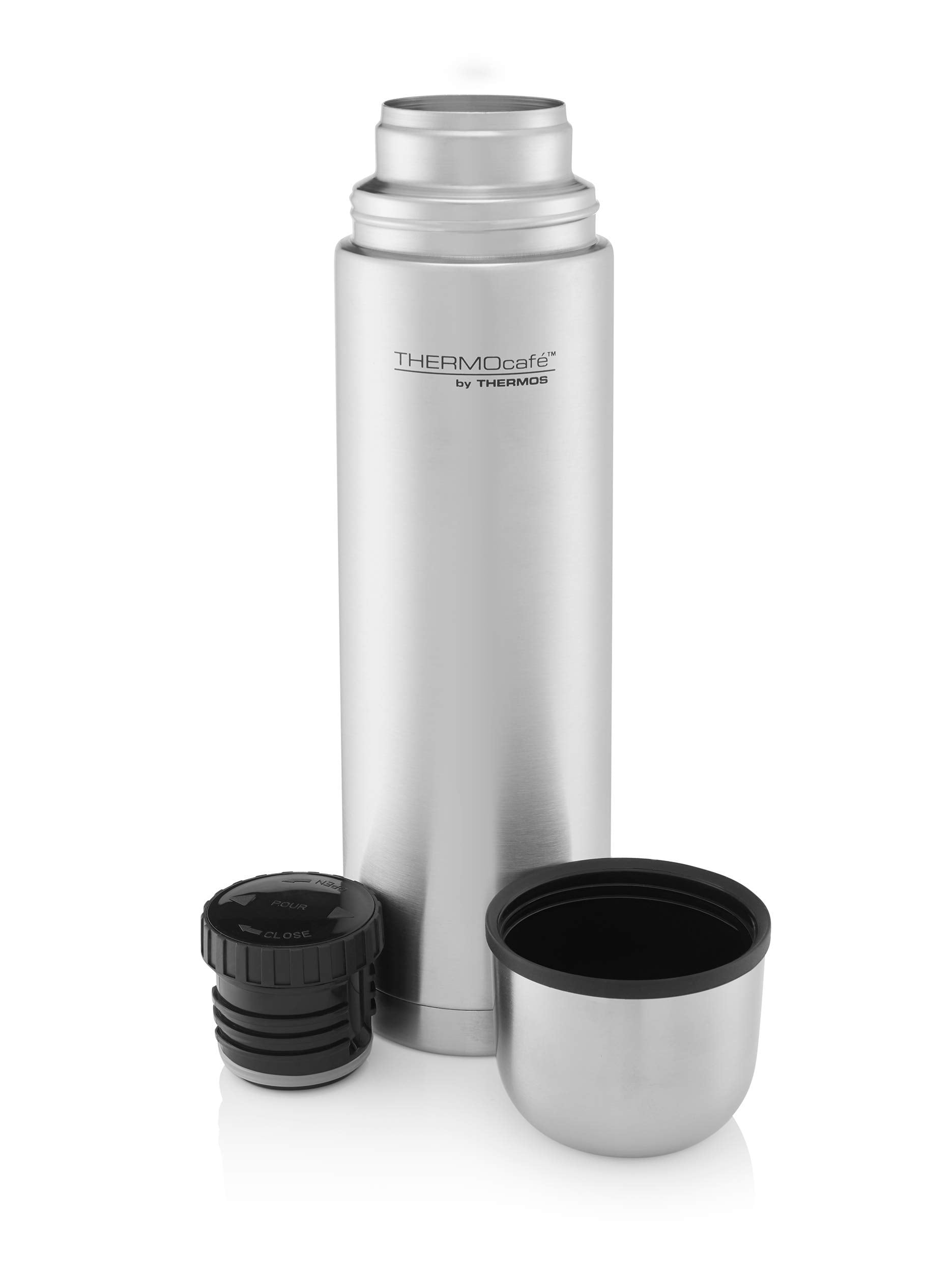 Thermos Thermocafe 1.0L Stainless Steel Flask - Leakproof Insulated