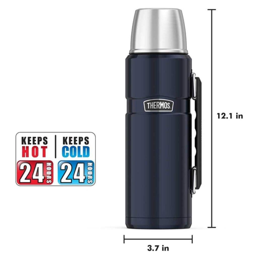 Thermos Stainless King 40-Ounce 1.2L Bottle Midnight Blue - US Edition