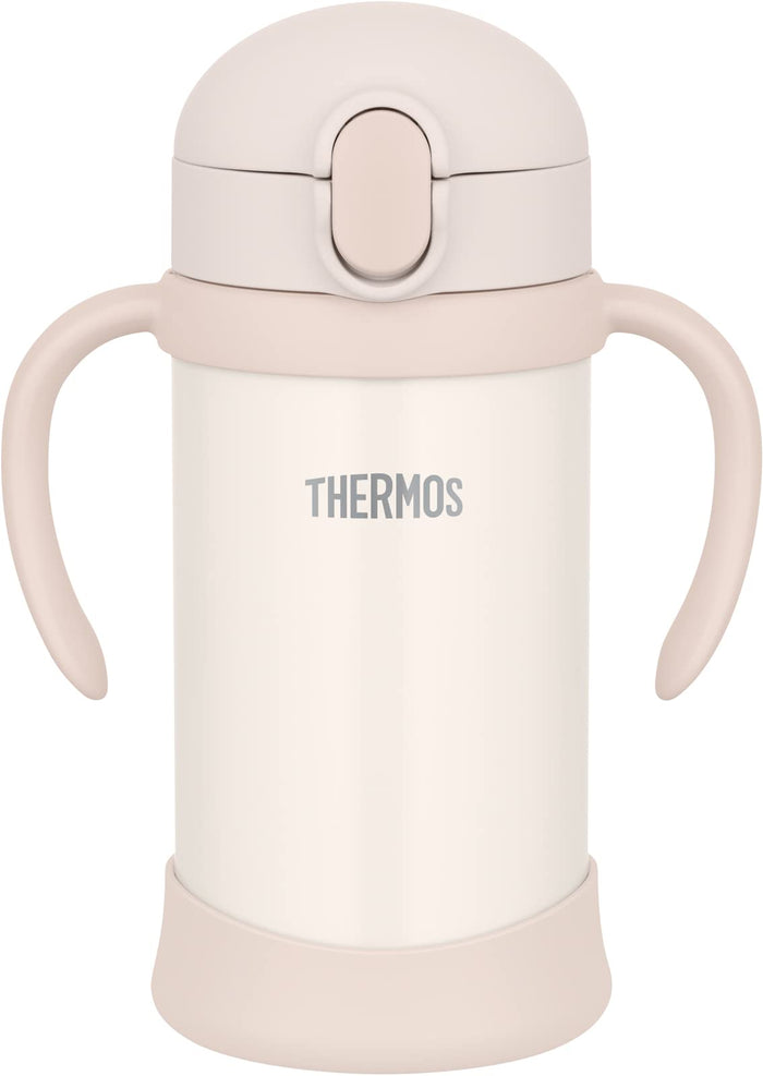 Thermos Beige Vacuum Flask Fjl-350 350ml Baby Straw Mug