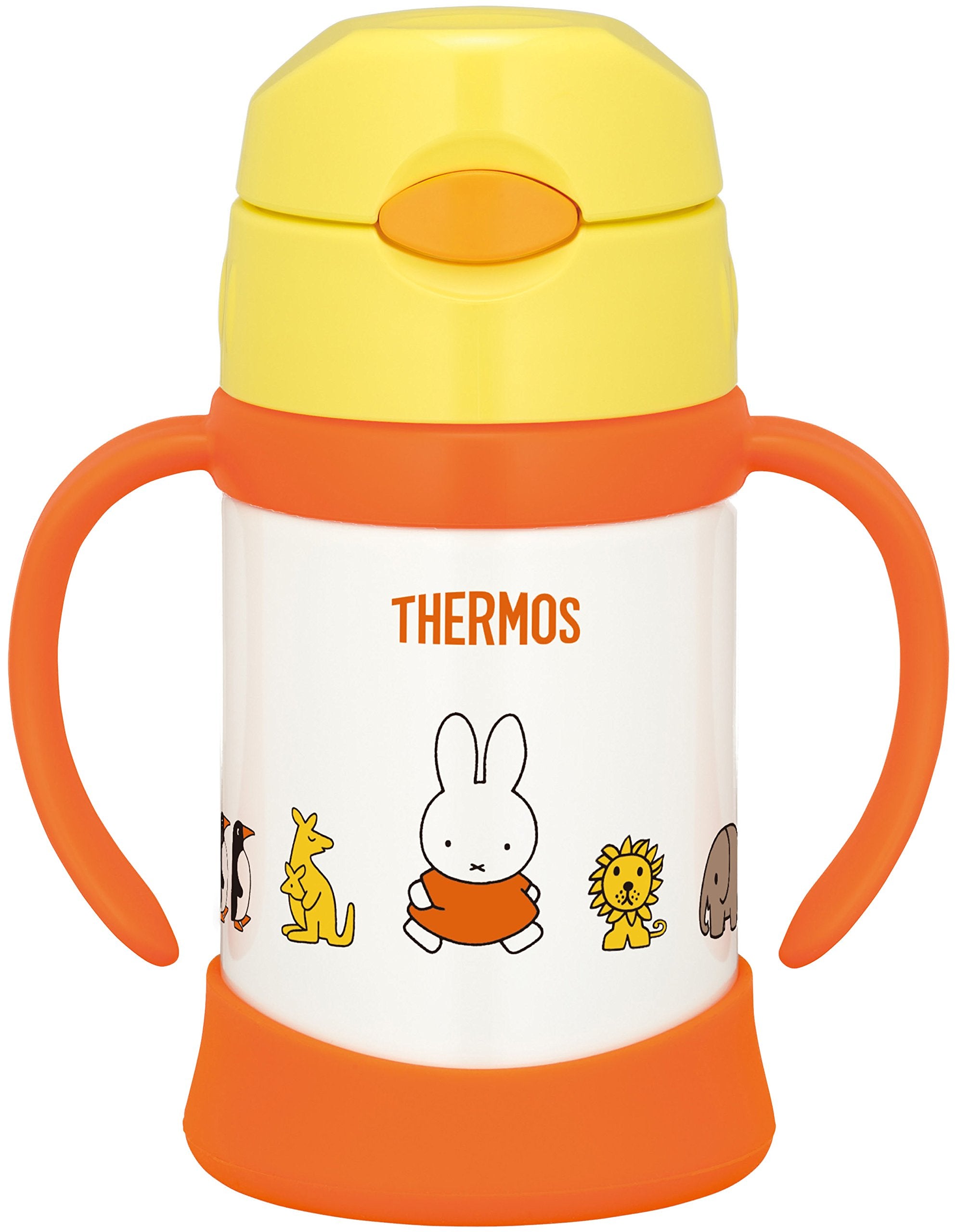 Thermos Baby Straw Mug 250ml Vacuum Insulated Leak-Proof Suitable for 9 Months & Up - Yellow