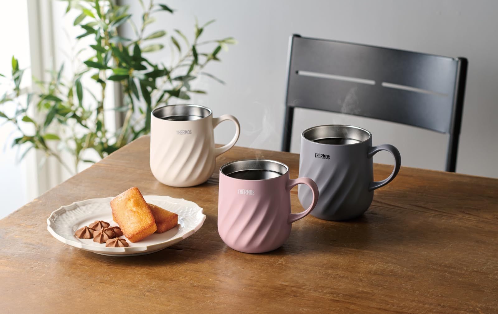 Thermos Vacuum Insulated Mug 350Ml Ivory Dishwasher Safe Hot Cold Drinks