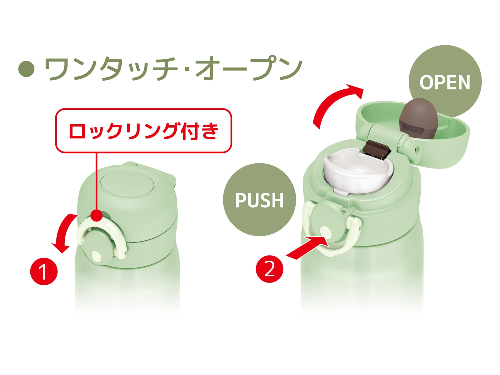 Thermos Mint Green 500ml Vacuum Insulated Portable Mug JNR-502 MG