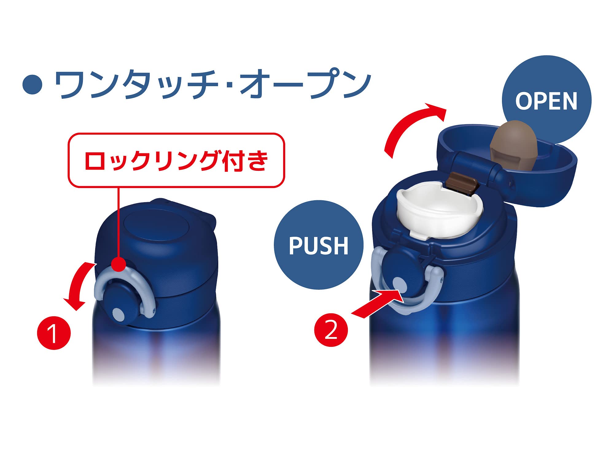 Thermos JNR-502 NVY 500ml Navy Vacuum Insulated Portable Mug