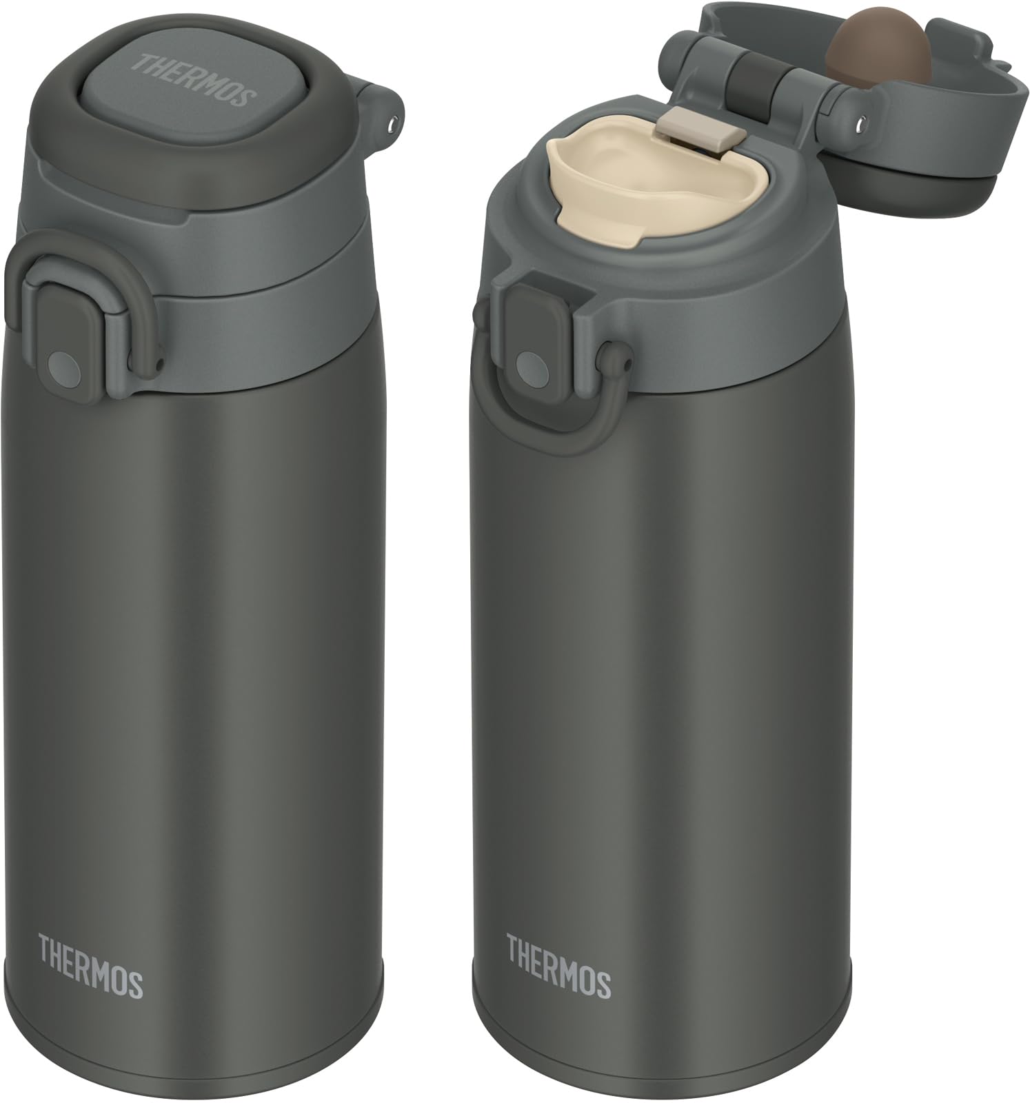 Thermos Dark Gray 550ml Vacuum Insulated Portable Mug with Carry Loop JOS-550 DGY