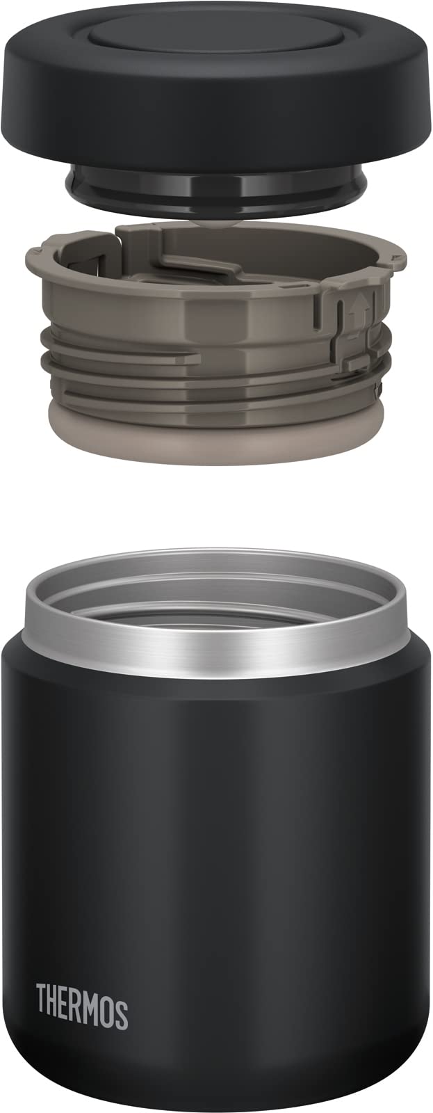 Thermos 300ml Vacuum Insulated Soup Jar Easy Clean Hot/Cold Food JBR-301 Black