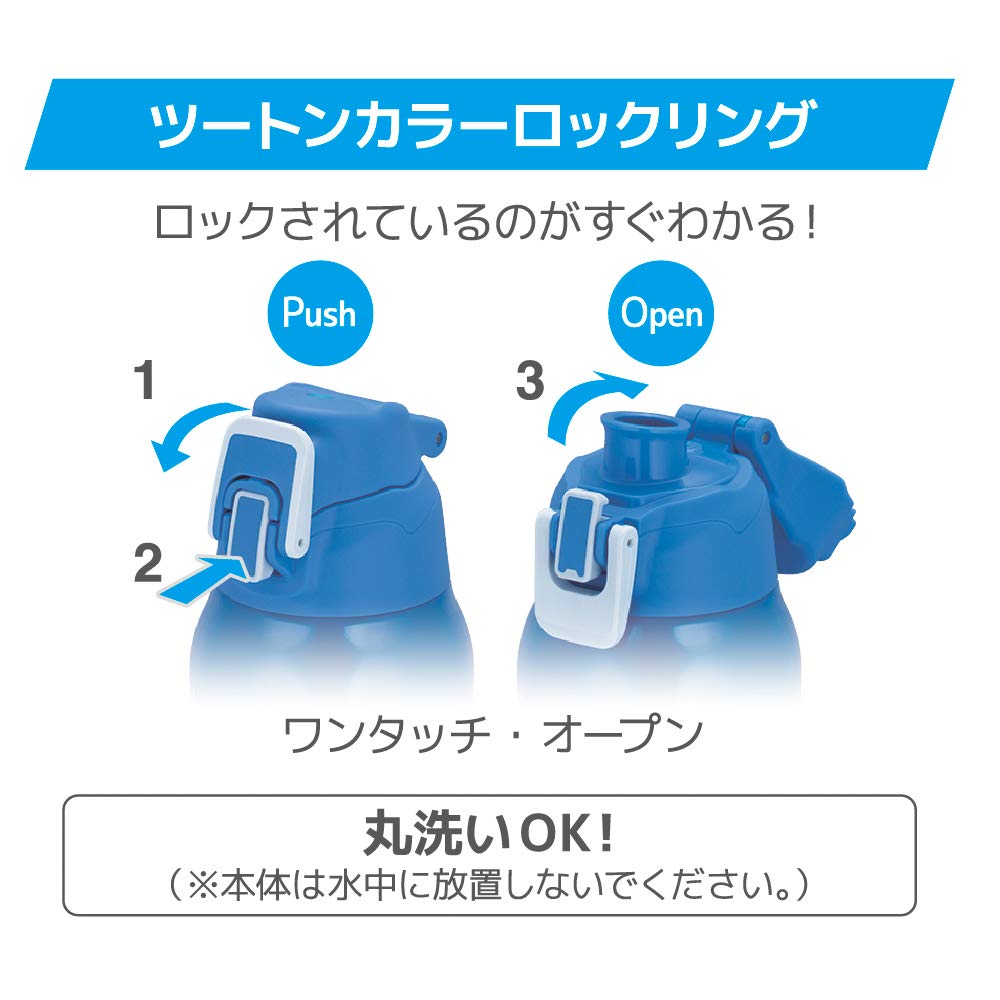 Thermos 0.8L Blue Silver Vacuum Insulated Sports Bottle Cold Storage - Fht-801F Blsl