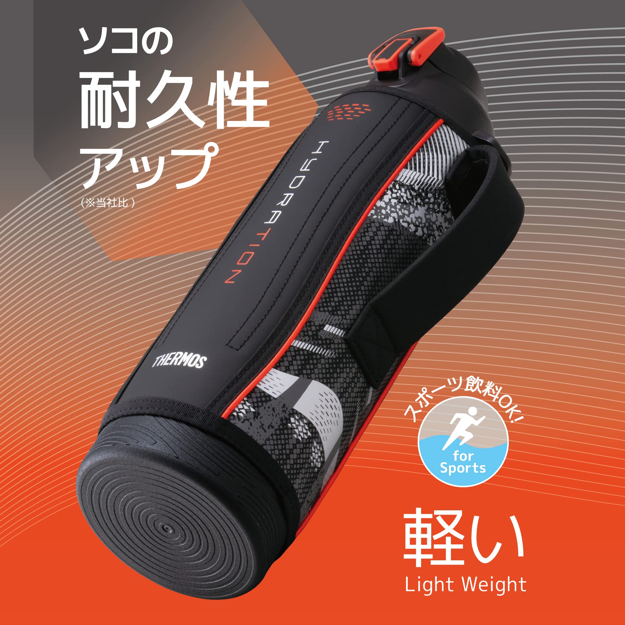 Thermos Valencia 1.5L Black Vacuum Insulated Sports Bottle for Cold Storage FHT-1502F BKV