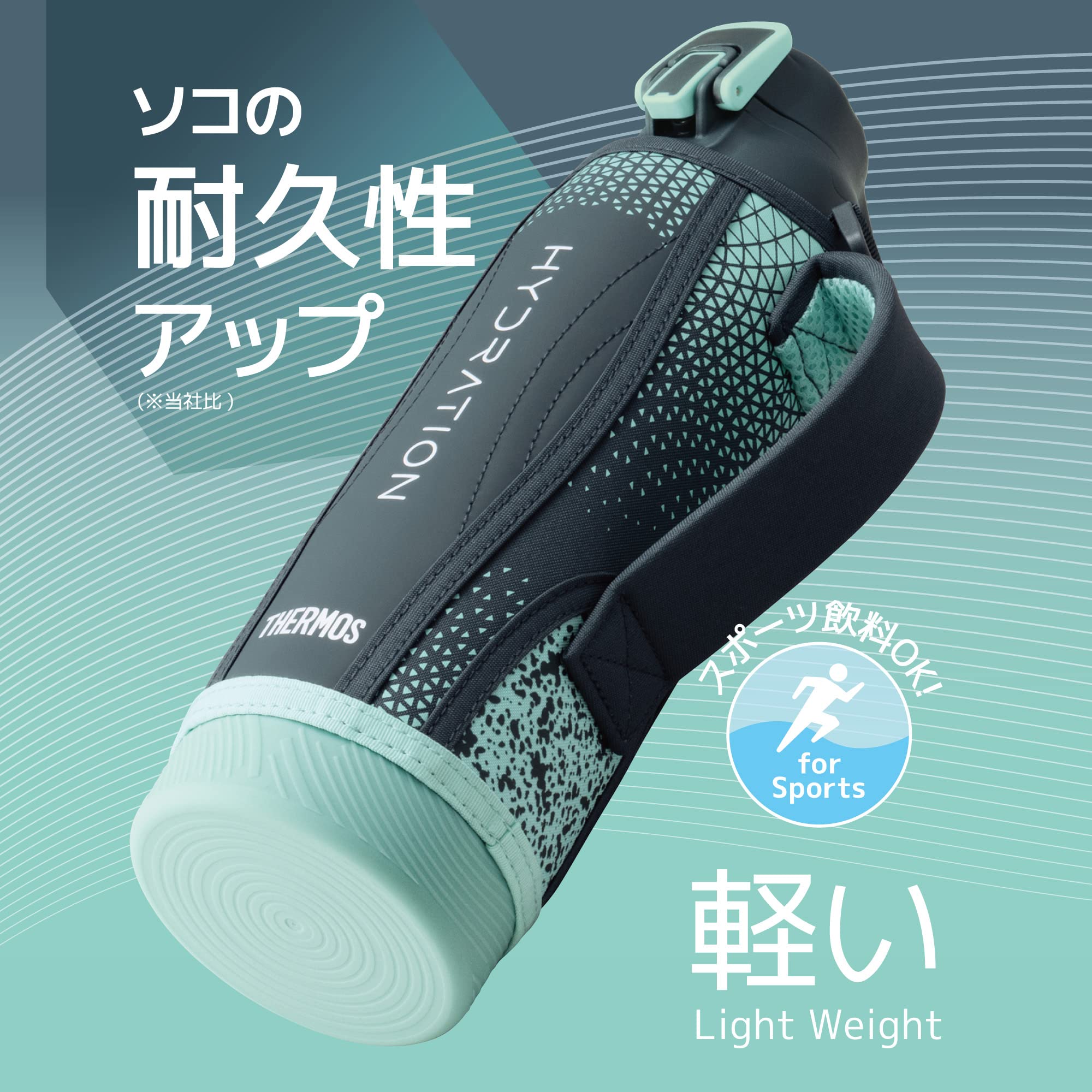 Thermos 1L Vacuum Insulated Navy Mint Sports Bottle Cold Storage FHT-1002F NVMT