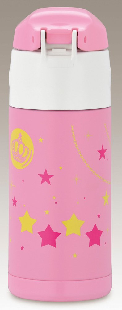 Thermos 0.36L Pink Vacuum Insulated Straw Bottle One-Touch Open Type Ffi-400F