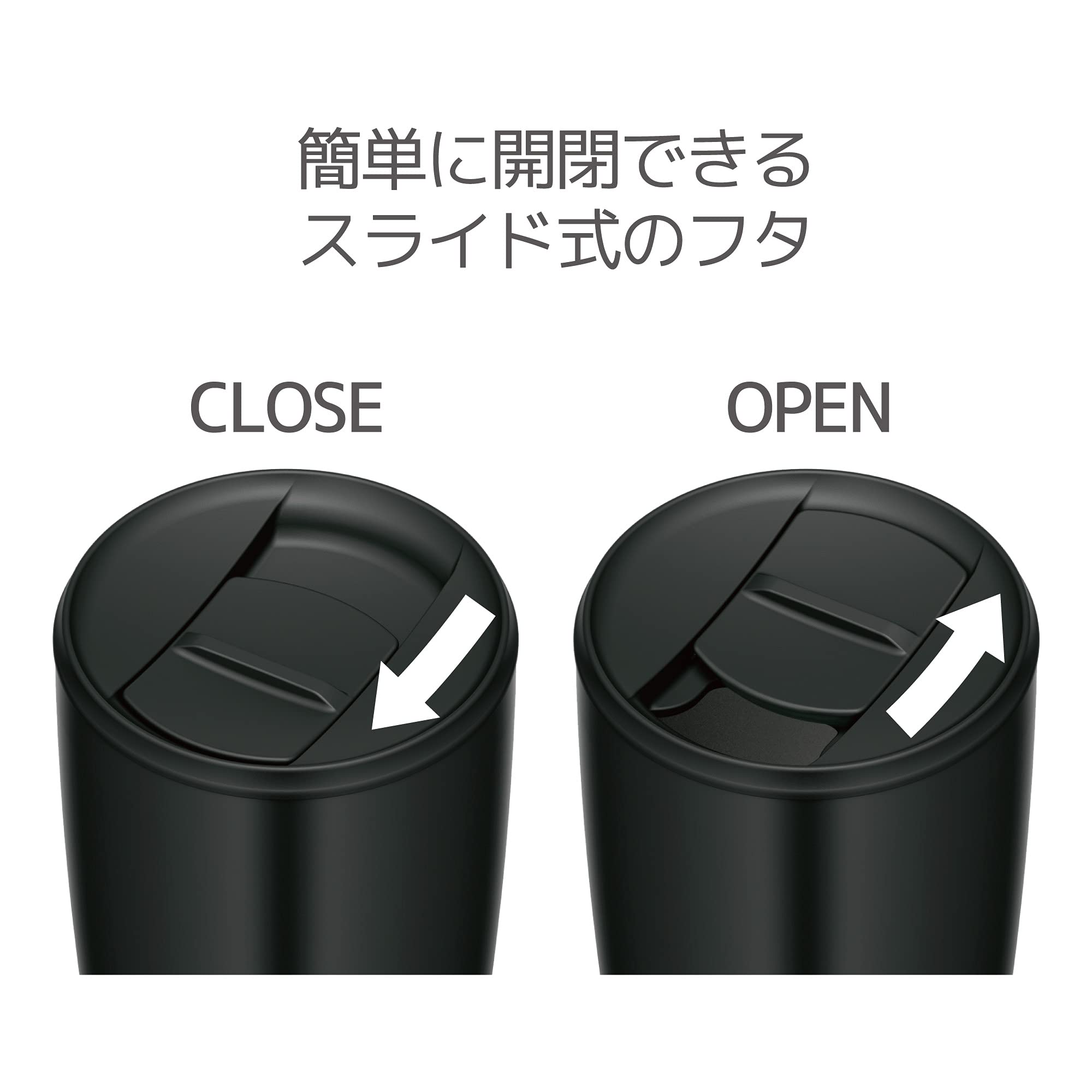 Thermos Jdp-400 Bk 400Ml Vacuum Insulated Black Tumbler with Lid