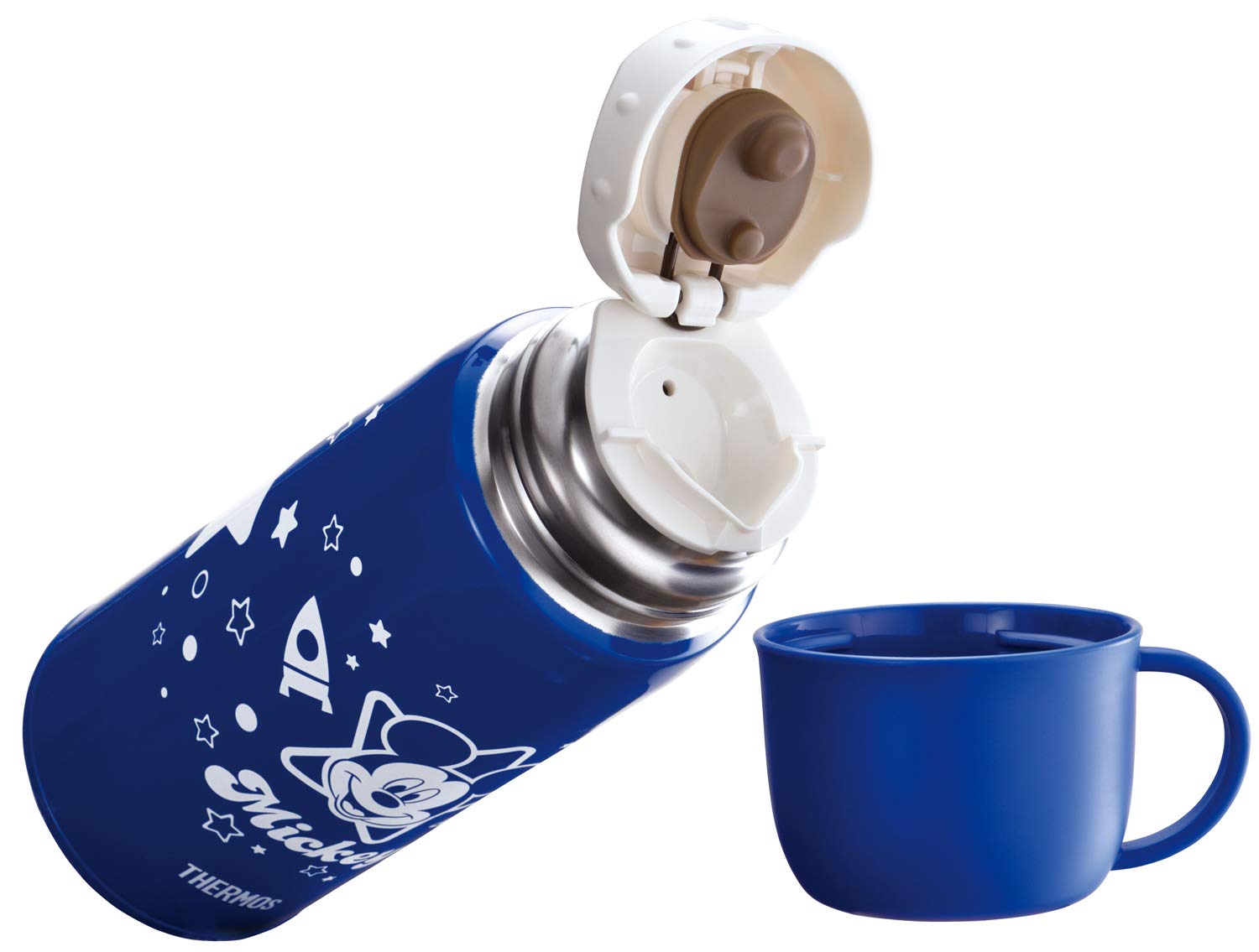 Thermos 0.6L Mickey Blue Vacuum Insulated Water Bottle Fho-601Wfds Bl