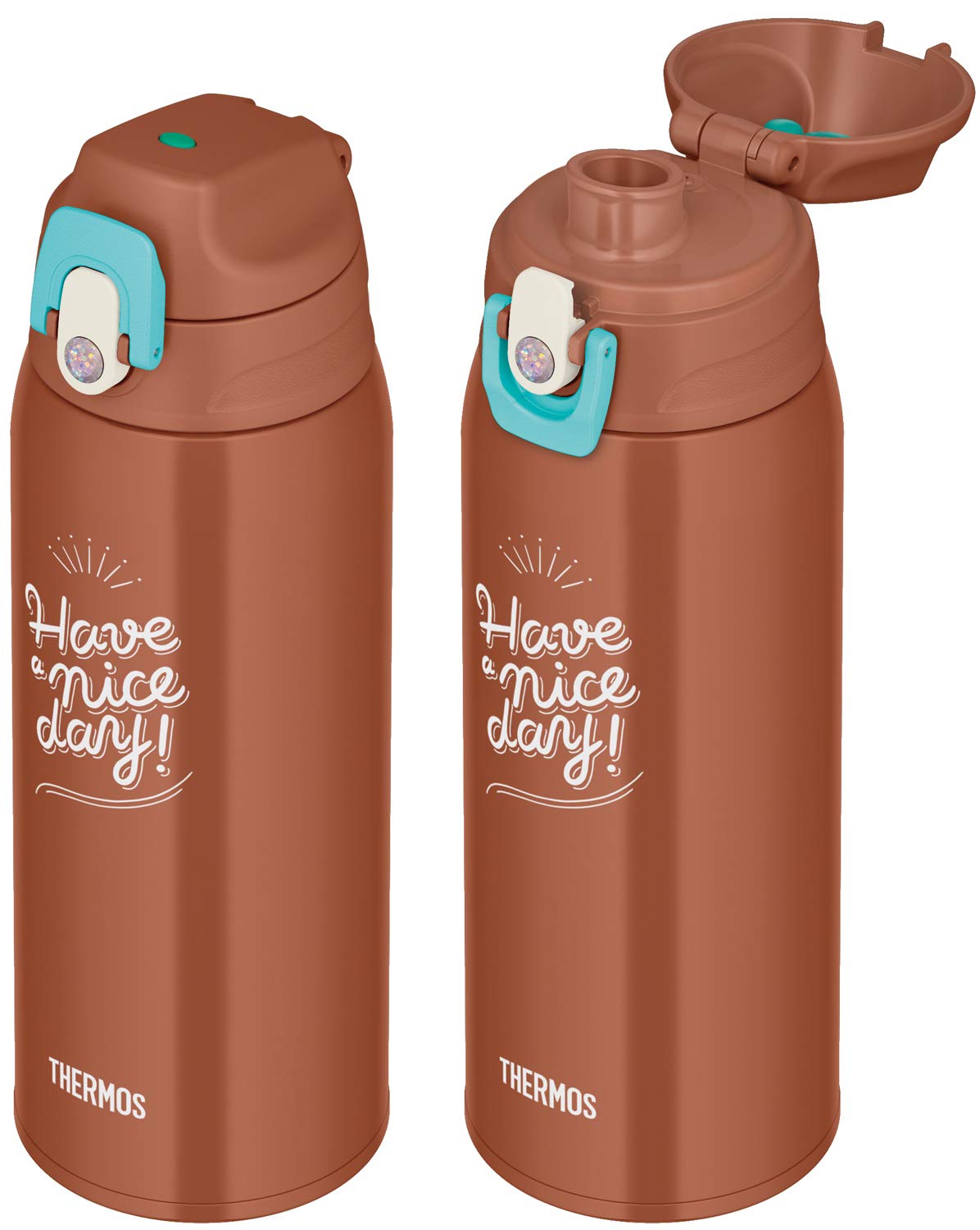 Thermos Vacuum Insulated Water Bottle 2-Way 0.8L/0.83L Brown Check Fjj-800Wf Bwc
