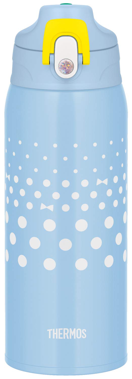 Thermos Vacuum Insulated Water Bottle 0.8L Mint Dot 2-Way Lid - Thermos Fjj-800Wf Mtd