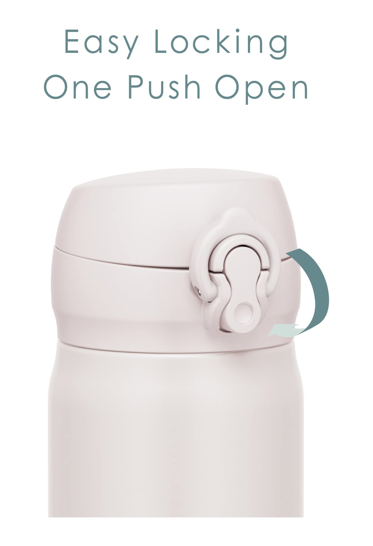 Thermos Vacuum Insulated 350ml Stainless Steel Water Bottle Ash White Easy Clean Lightweight Hot Cold Jnl-356 Aswh