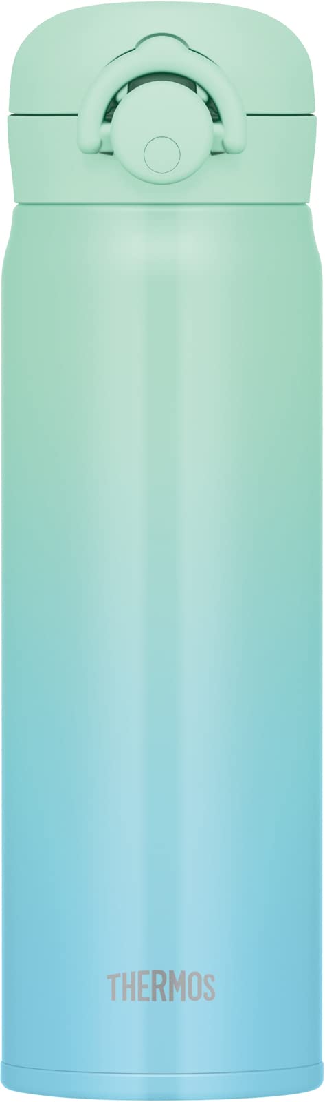 Thermos Vacuum Insulated 500Ml Stainless Steel Water Bottle Mint Gradient Easy-To-Clean Lightweight with One-Touch Open