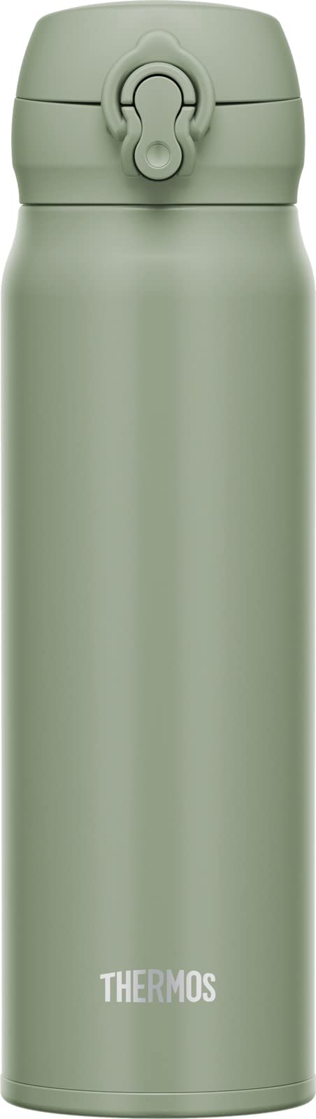 Thermos JNL-606 SMKKI Stainless Steel Water Bottle 600ml Vacuum Insulated Easy-Clean Portable & Lightweight - Smoke Khaki