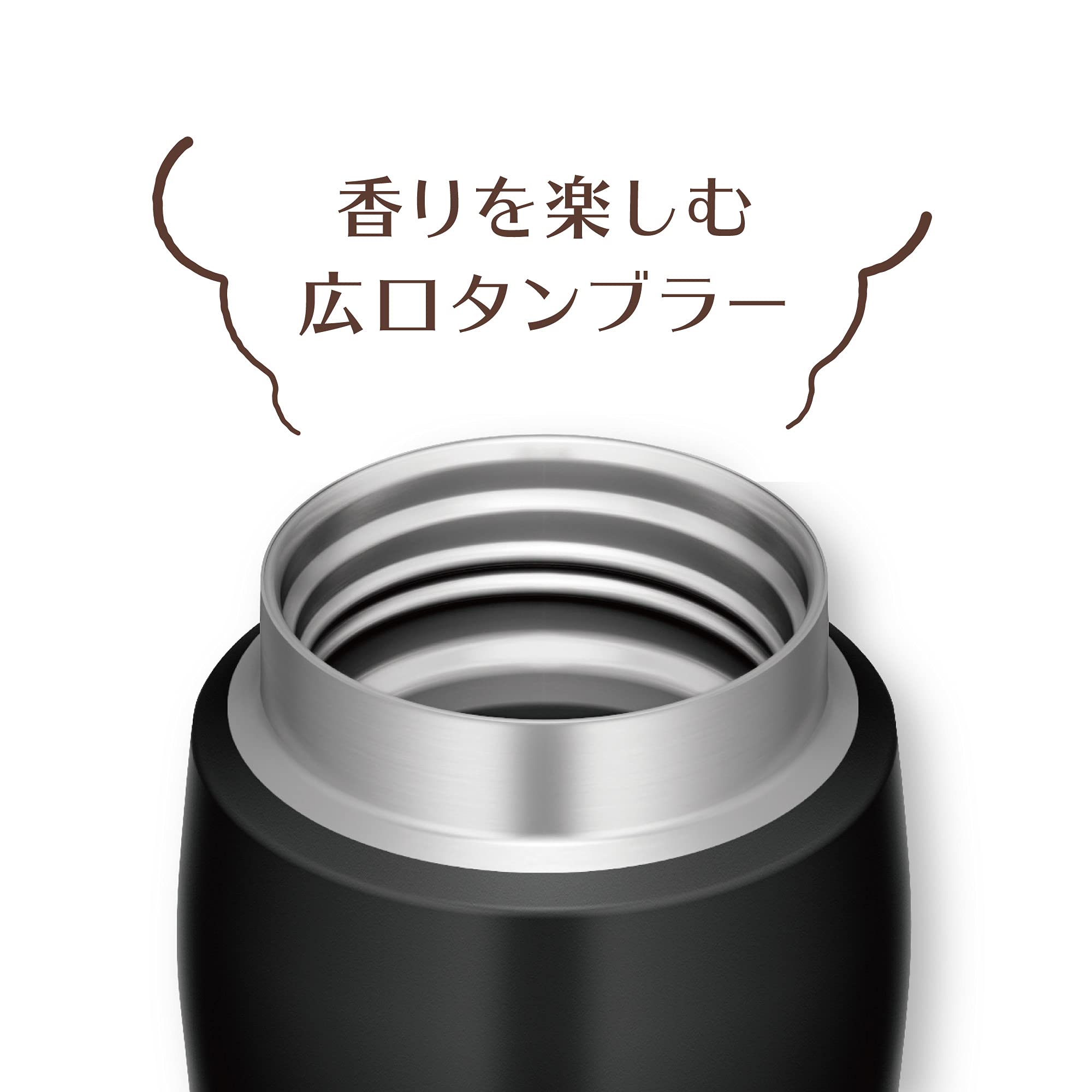 Thermos 480ml Vacuum Insulated Water Bottle Portable Matte Black Tumbler Joe-481 Mtbk