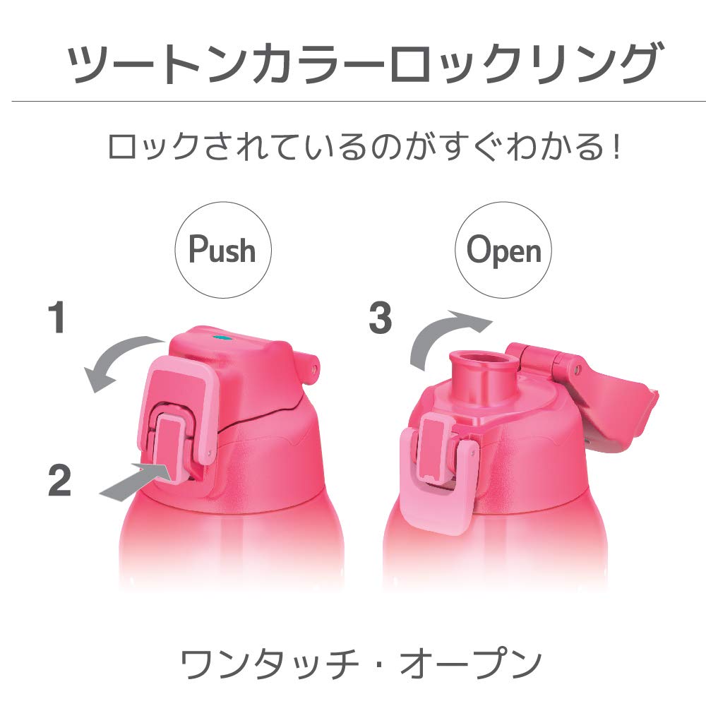 Thermos Dot Pink 0.8L Vacuum Insulated Sports Water Bottle Fht-800F Dp