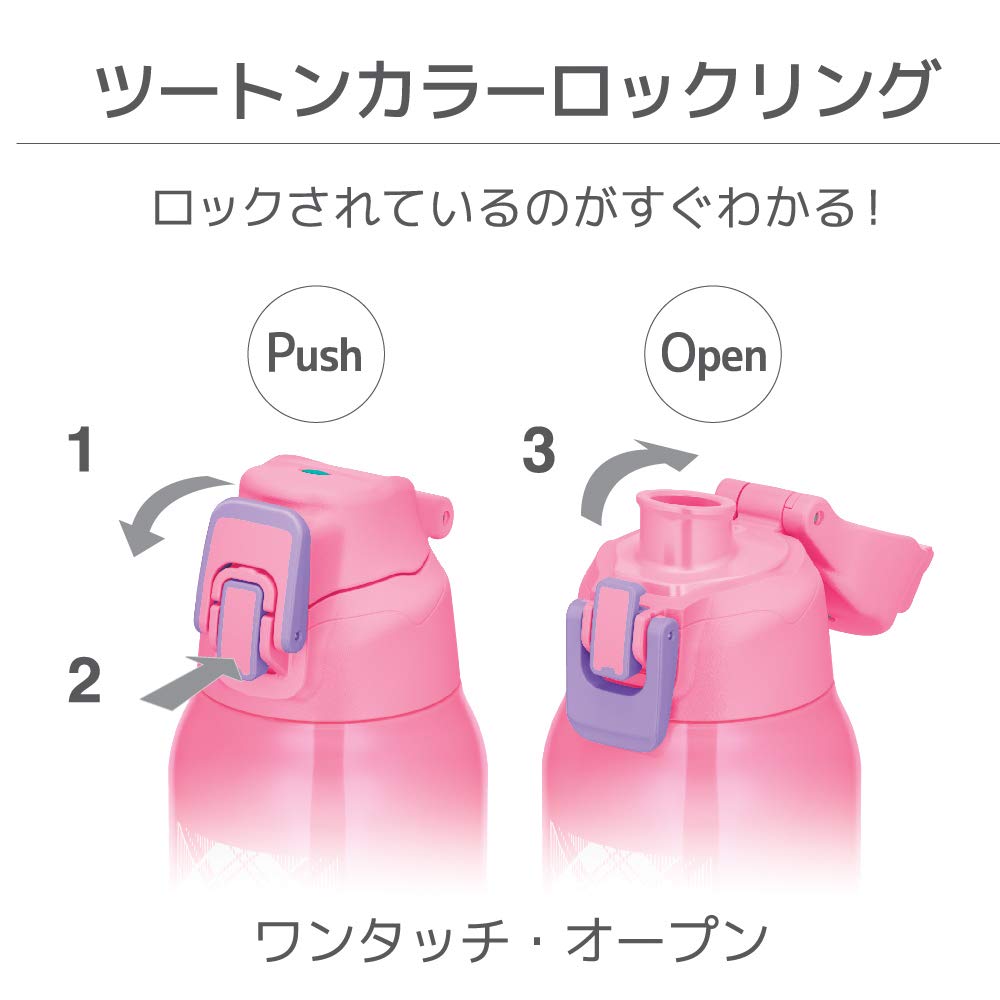 Thermos 1.0L Fht-1000F P-Ch Pink Check Vacuum Insulated Sports Water Bottle