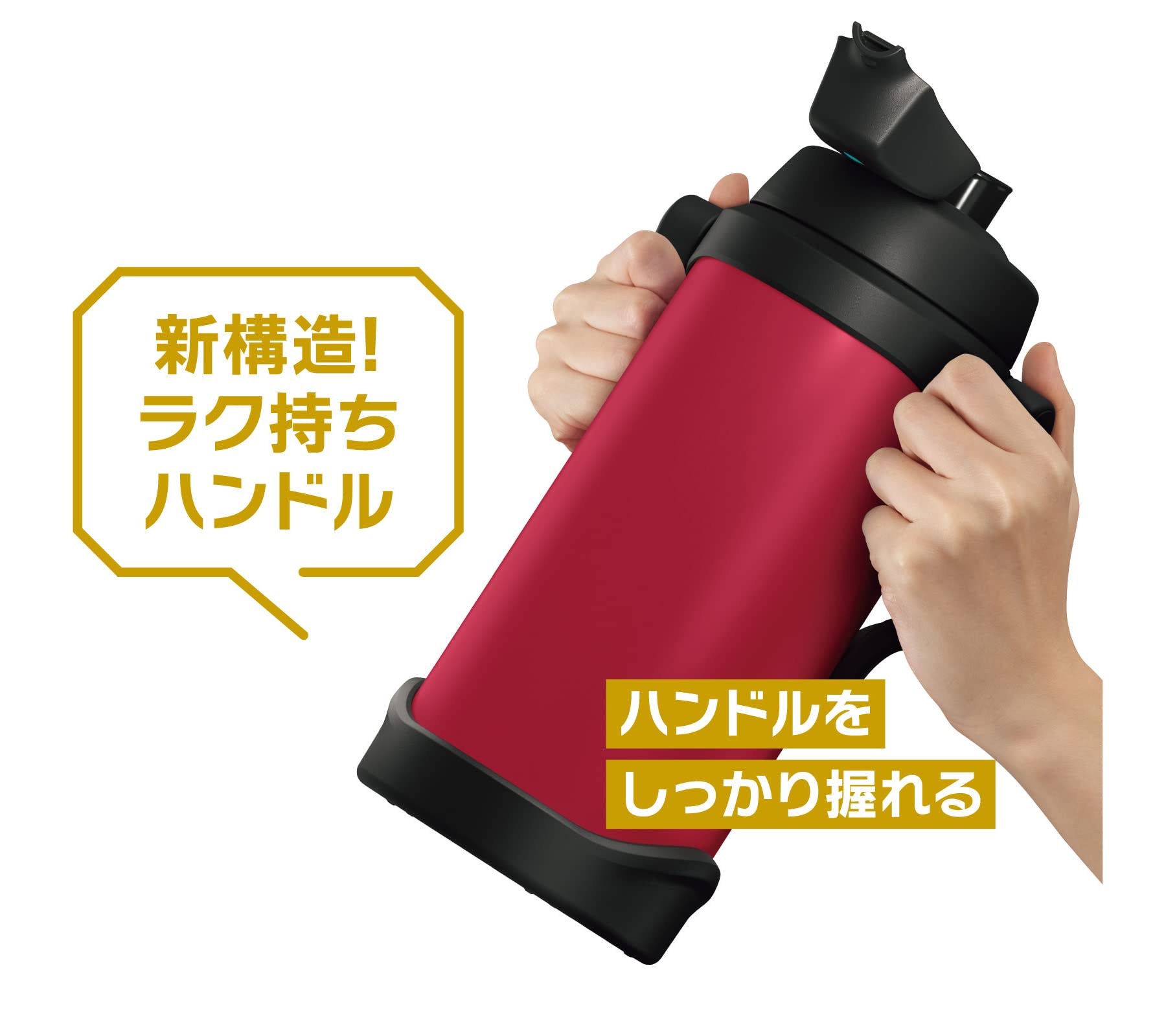 Thermos 3L Red Vacuum Insulated Sports Water Jug Fjq-3000 R