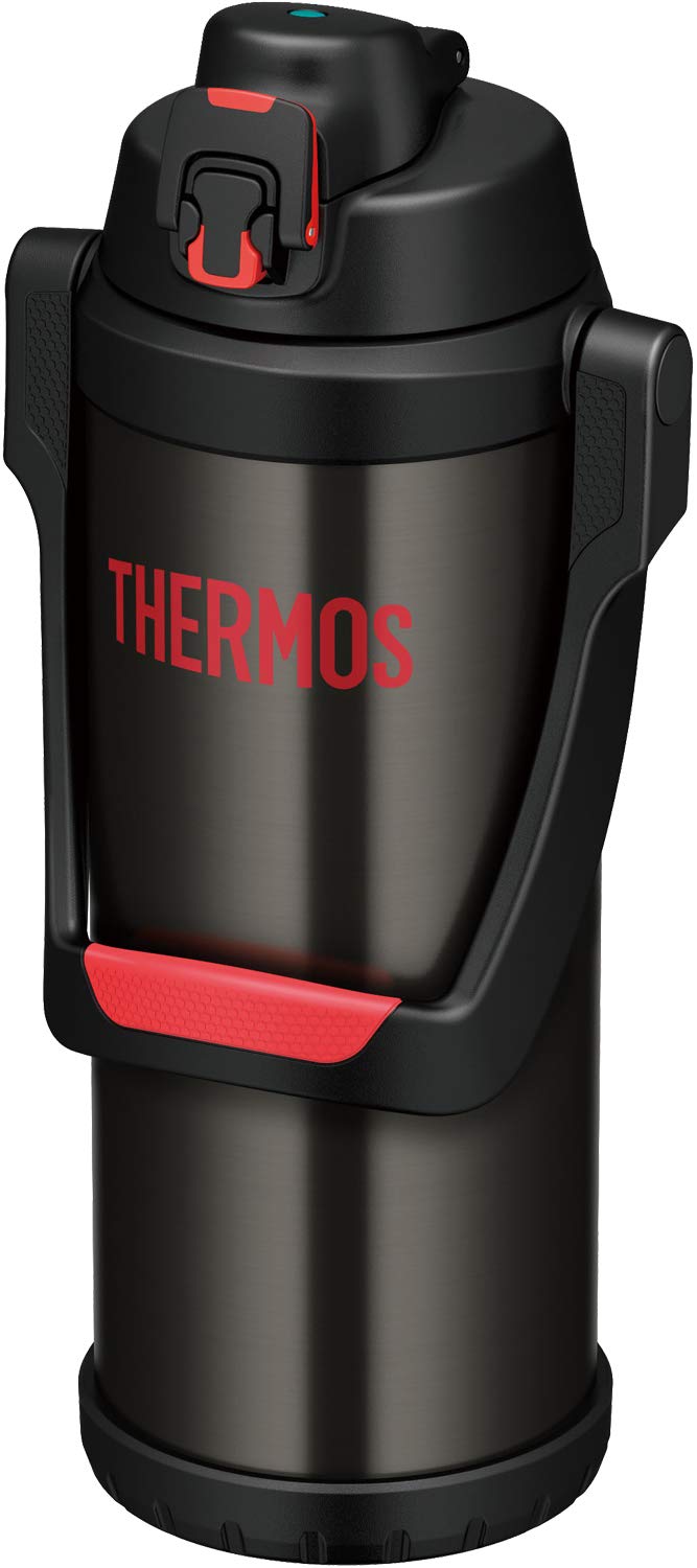 Thermos 2.5L Vacuum Insulated Black Red Sports Jug Ffv-2500 Bkr Water Bottle