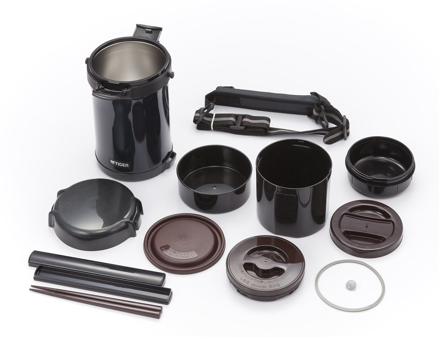 Tiger 4 Cups Stainless Steel Insulated Lunch Jar - Black