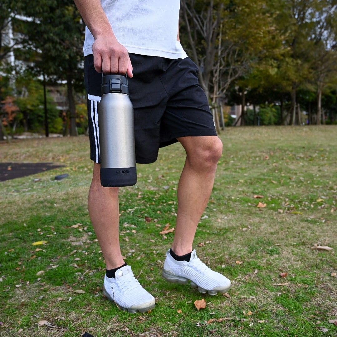 Tiger 1.2L Black Stainless Steel Water Bottle for Sports Cold Storage MTA-B120XM