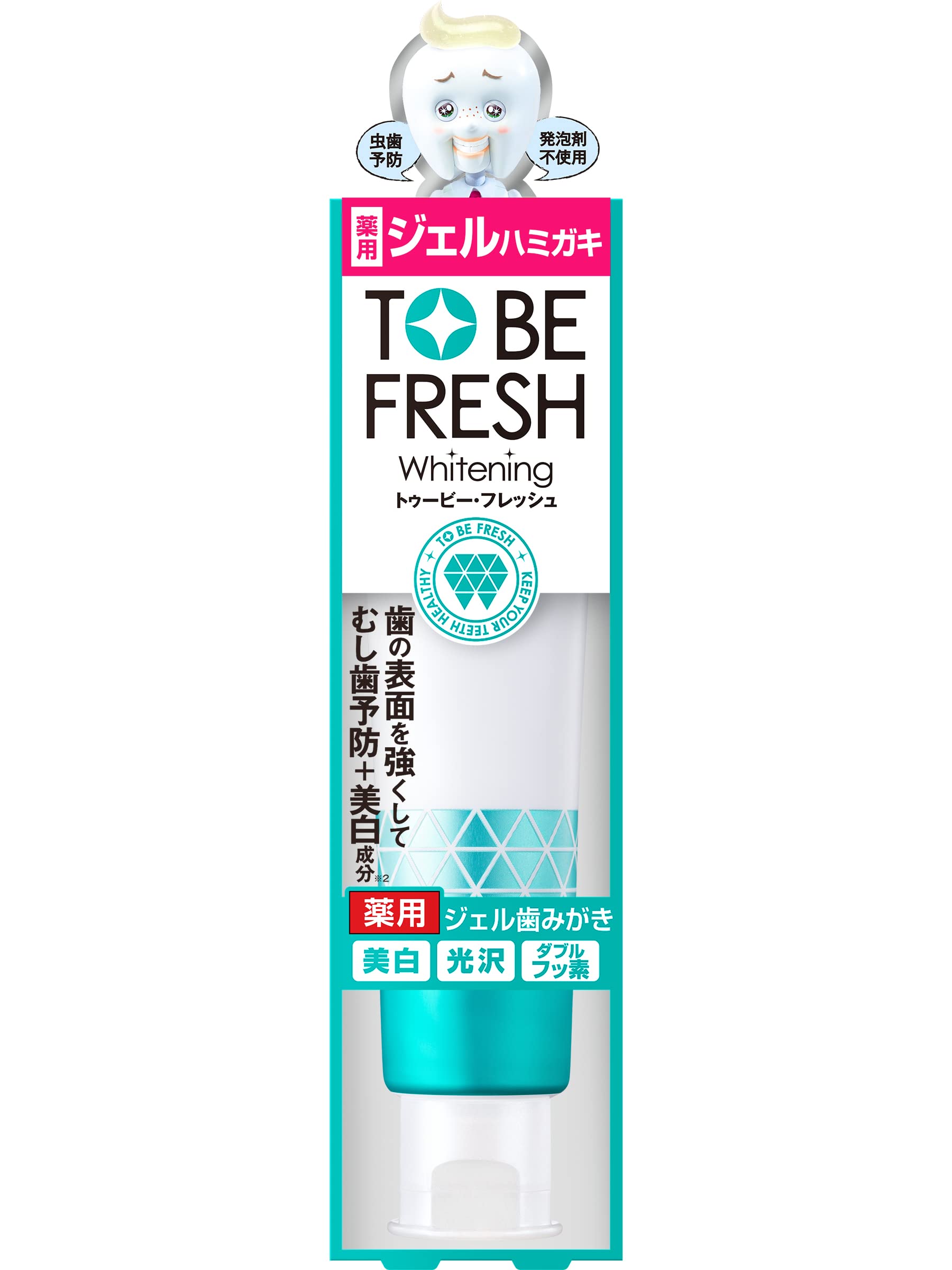 To Be White To Be Fresh Medicinal Whitening Gel Toothpaste 100G Non-Abrasive