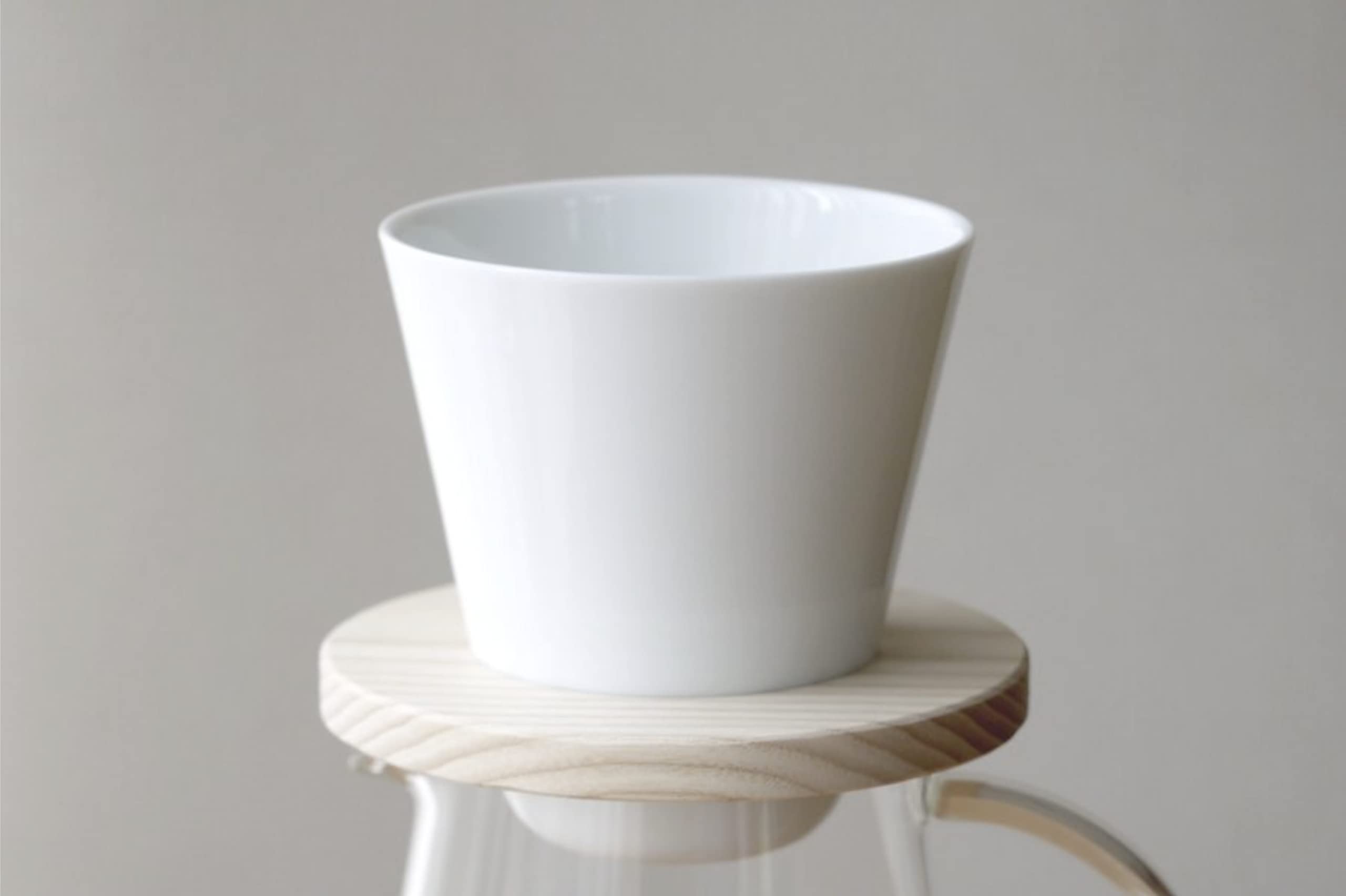 Torch Donut White Porcelain Coffee Dripper Efficient Brewing Tool