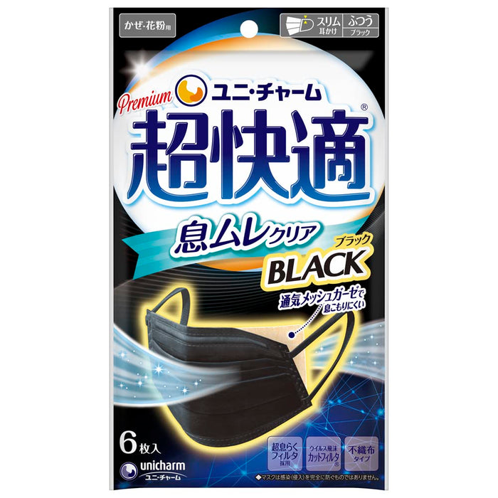 Unicharm Cho-Kaiteki Black PM2.5 Stuffy-Free Masks