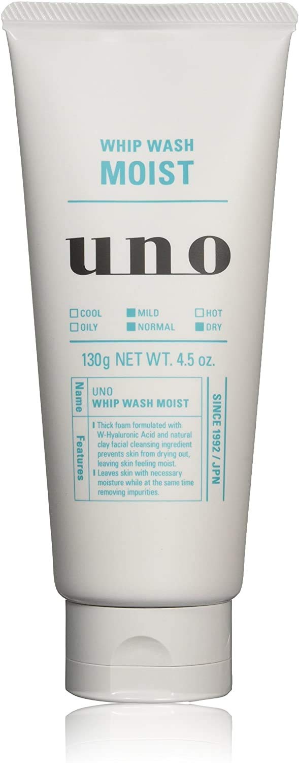 Uno Whip Wash Moist 130G – Gentle Foaming Cleanser by Uno