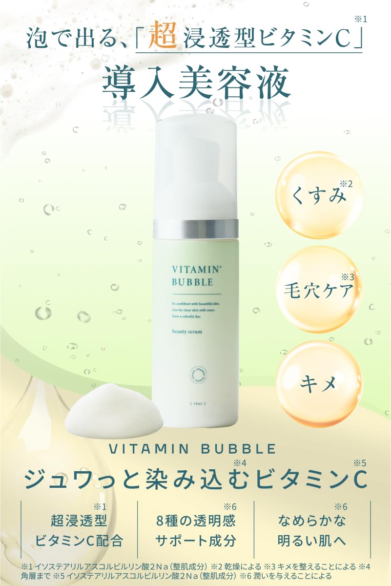 Emoc Vitamin C Serum with Niacinamide for Pore Care and Placenta Foam