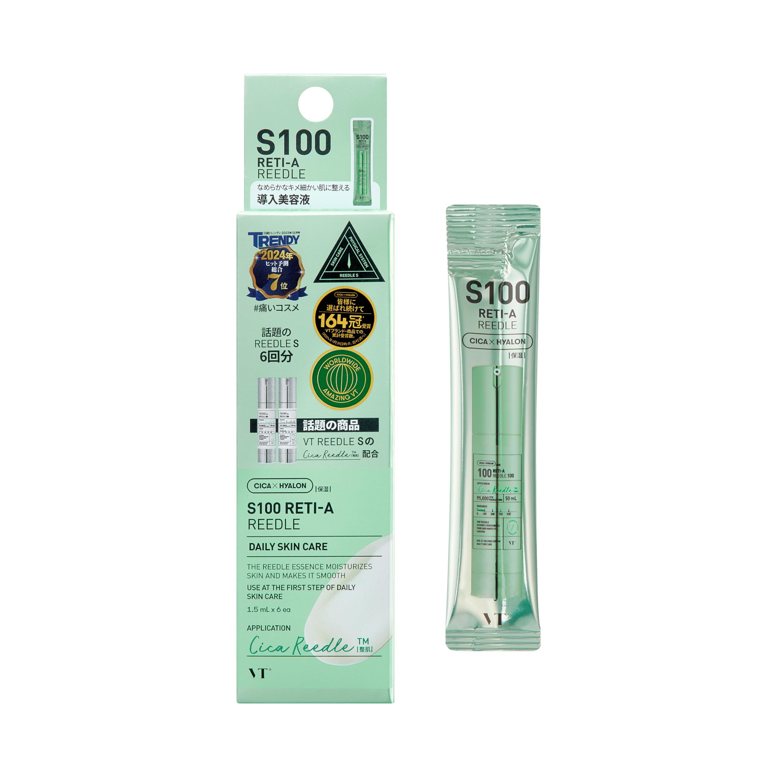 Vt Cosmetics Reedle Shot Pores Firming Serum - Rechi A S100 Stick Pouch