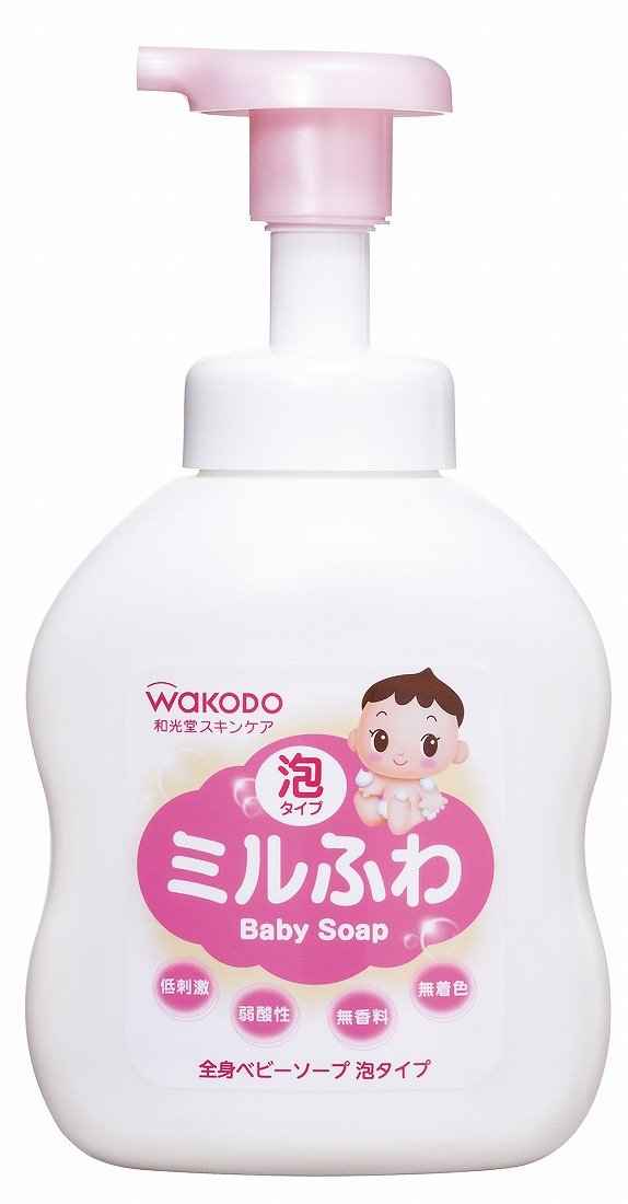 Wakodo Milfuwa Baby Soap Foam Type 450Ml - Gentle Whole Body Cleanser