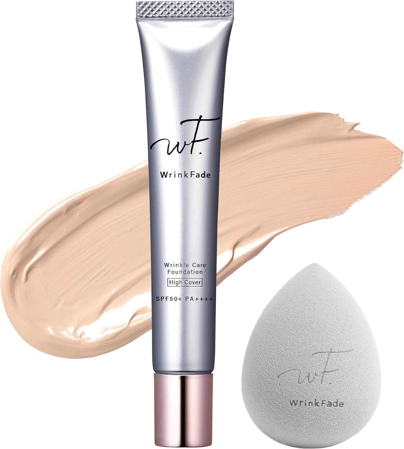 Wrinkfade Medicated High Coverage Foundation 20g with Puff and Primer