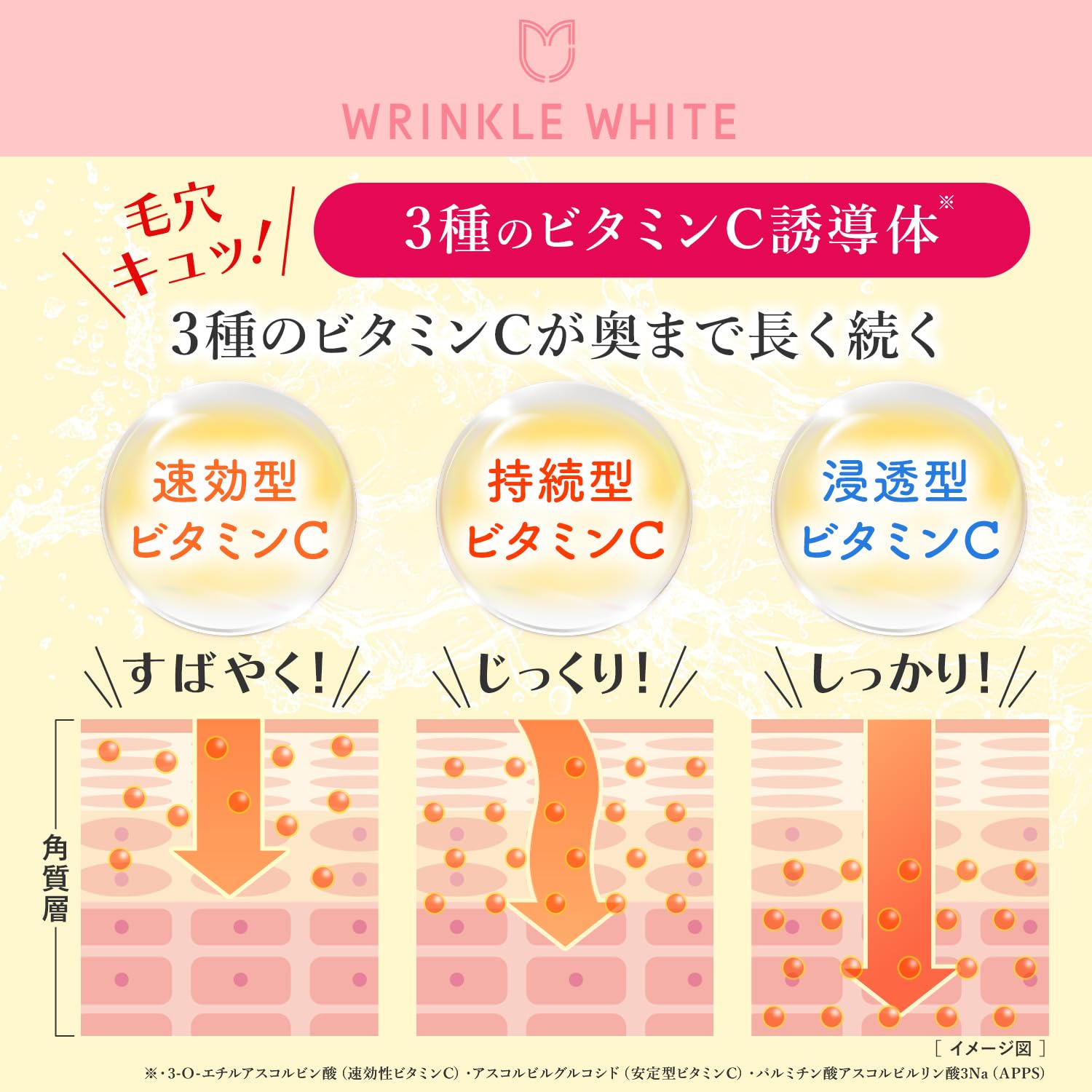 Wrinkle White Na15 Shiratama Serum 33ml with Vitamin C & Retinol Japan-Made