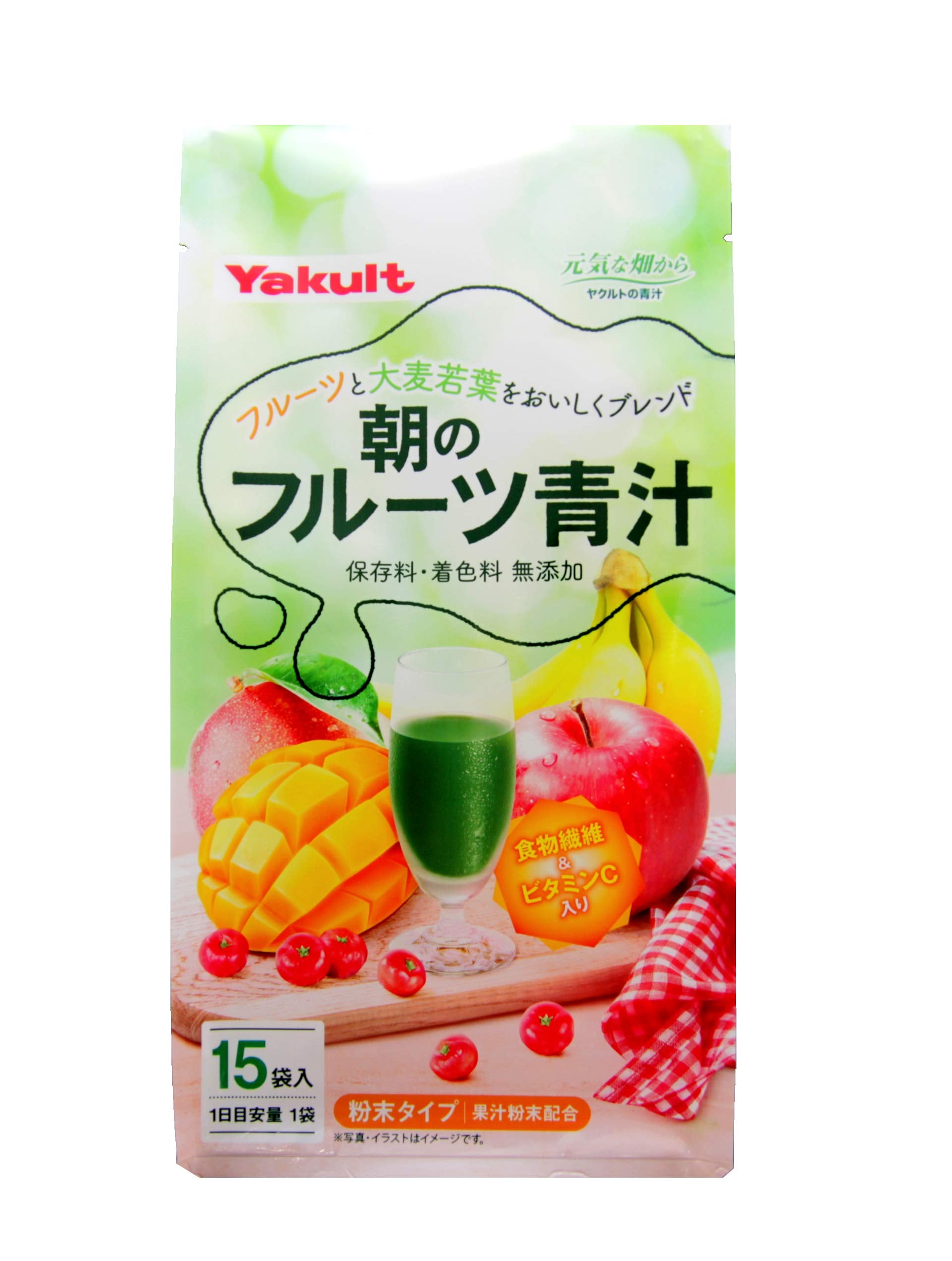 Yakult Health Foods Morning Fruit Green Juice 7g x 15 Bags - Boost Your Day