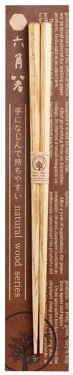 Yamaco Natural Wood Chestnut Hexagonal Chopsticks Made in Japan 887200