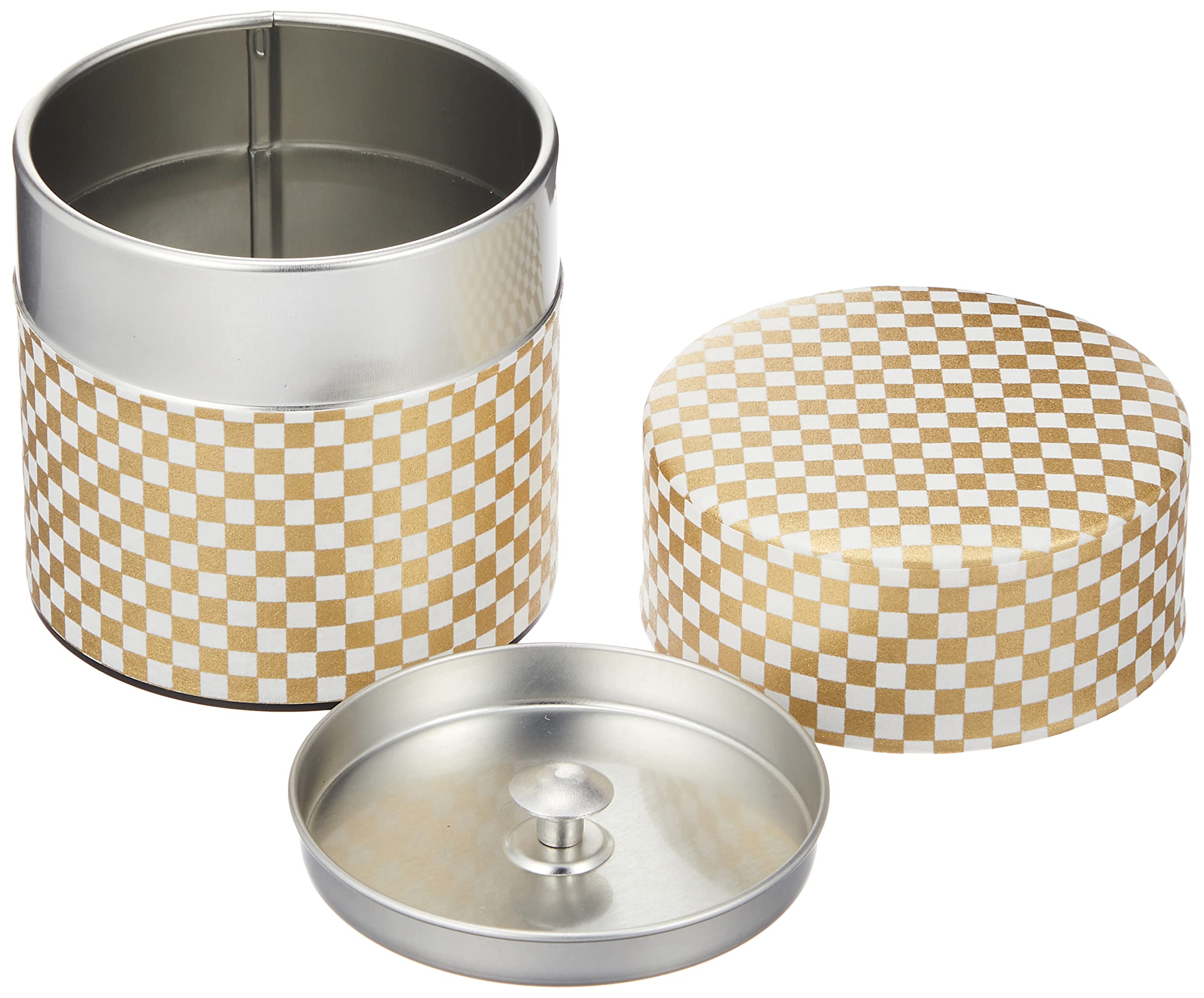 Yamaco Po-Kan Checkered Small Tea Canister Model 80093