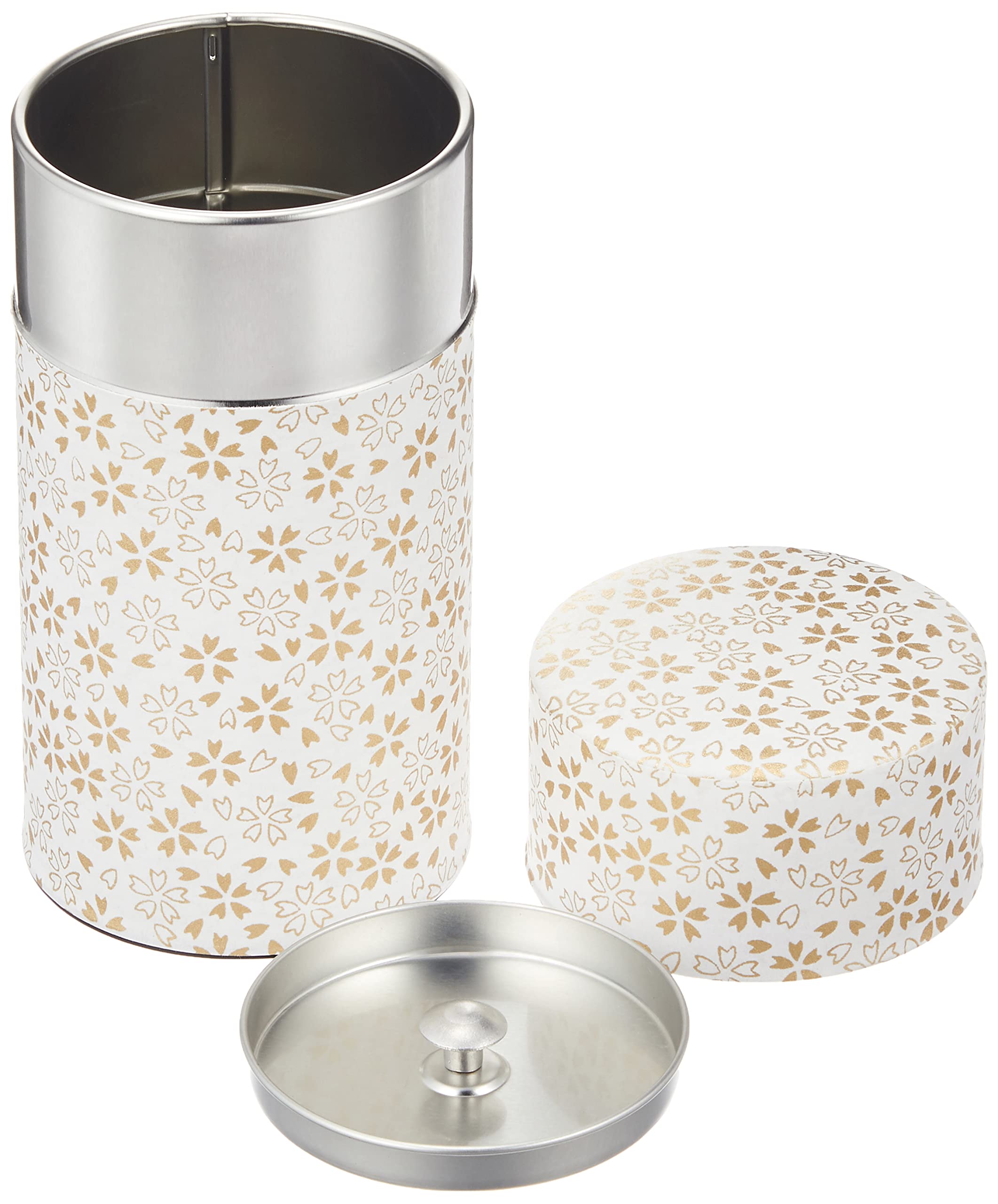 Yamaco Po-Kan Flower Large Tea Canister 80088 - Elegant Storage Solution