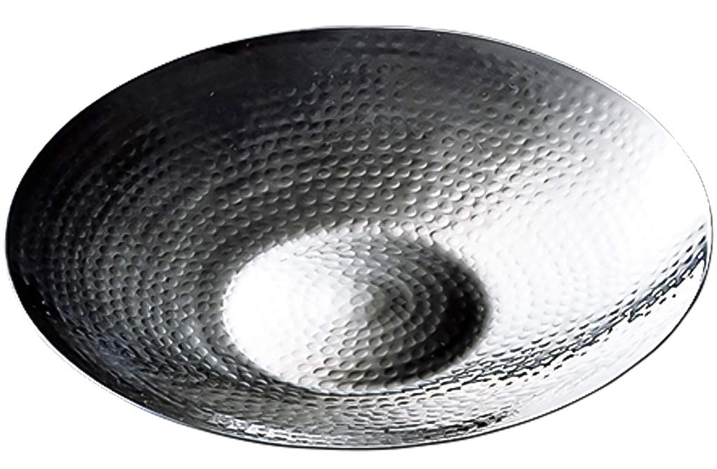 Yamaco Hammered Stainless Steel Deep Round Plate Small Model 23960
