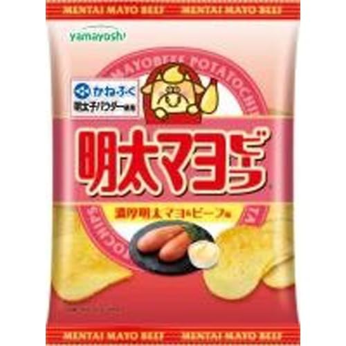 Yamayoshi Confectionery Mentai Mayo Beef Chips Spicy Flavor 47G Pack of 3