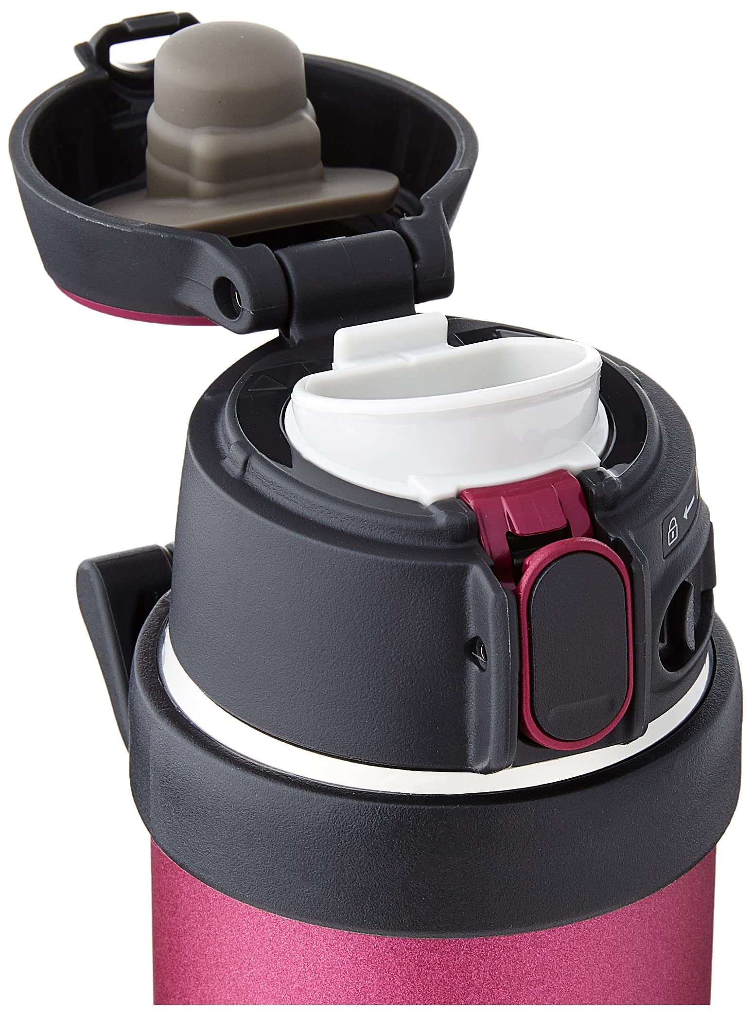 Zojirushi 20oz Stainless Steel Flip and Go Mug in Hibiscus Red SM-QHE60RK