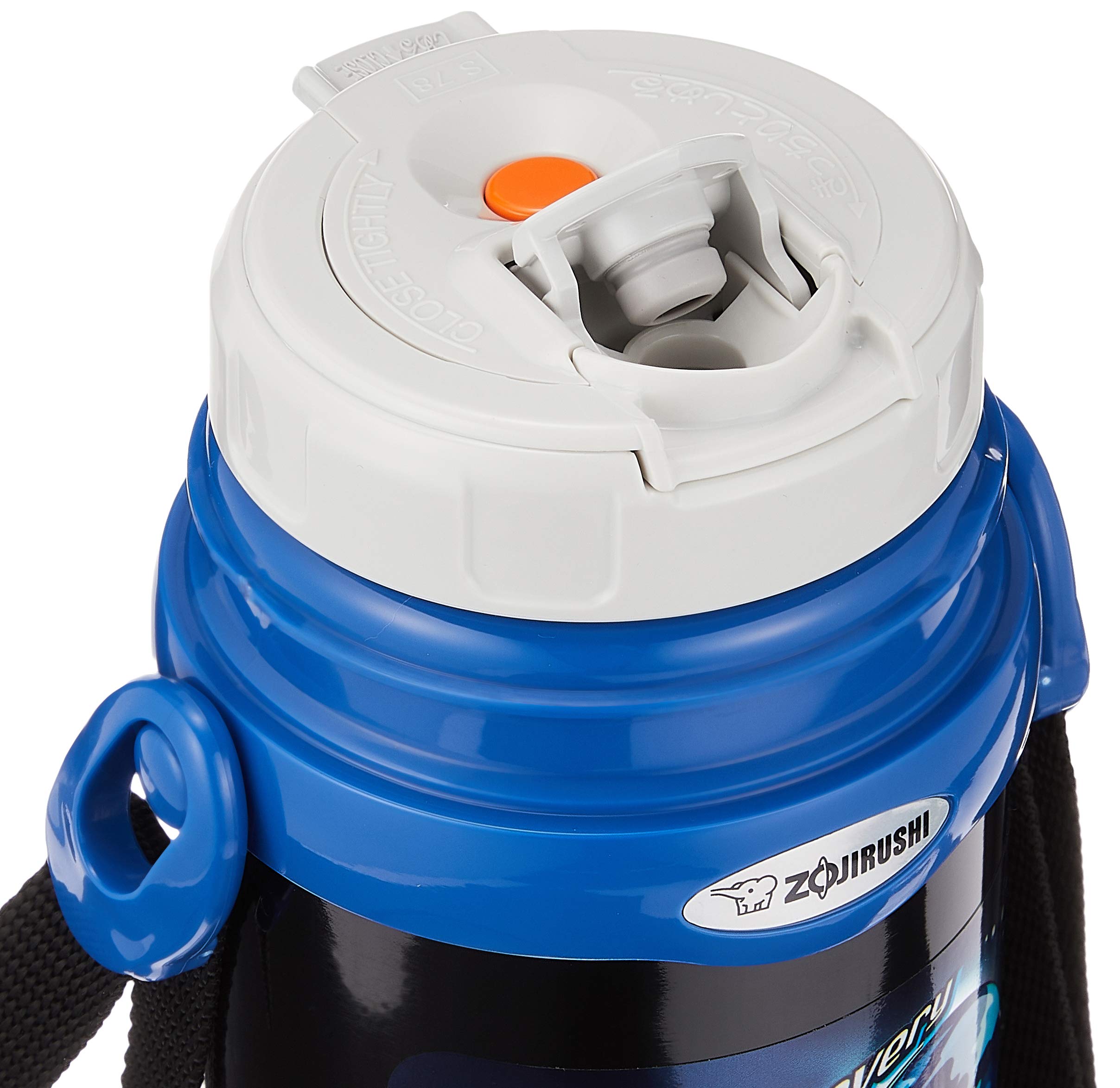 Zojirushi Cool Kids 600ml Black Sports Bottle with 2-Way Straw and Cup