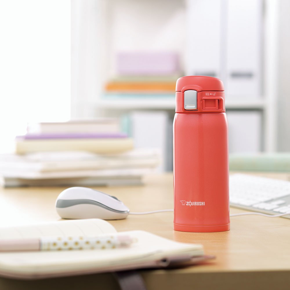Zojirushi Lightweight Stainless Steel 360ml Water Bottle Coral Pink Direct Drinking Sm-Sc36-Pv